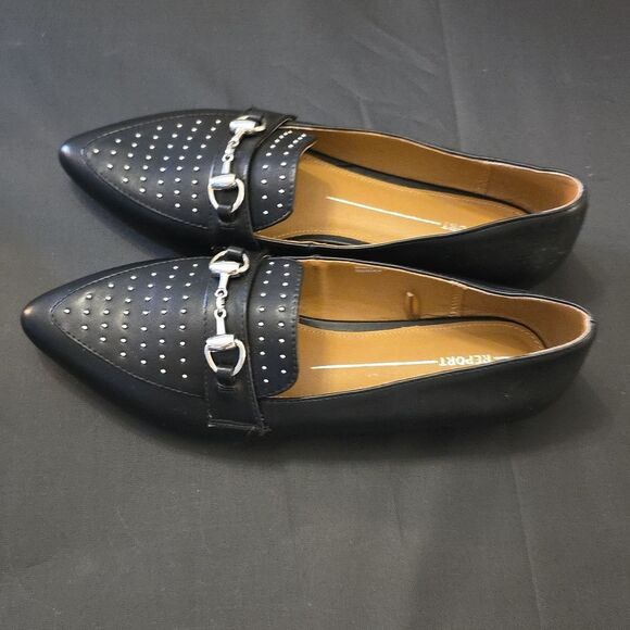 BRAND NEW REPORT RENDER LOAFERS WITH SILVER DETAILING DESIGN FLAT - Picture 9 of 15